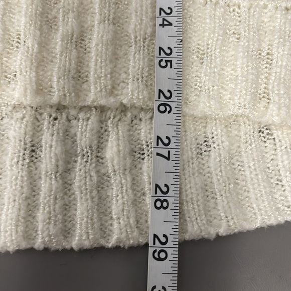 Pol Cream Slouchy Turtleneck Sweater Oversized High/Low Hem Large - Picture 10 of 10